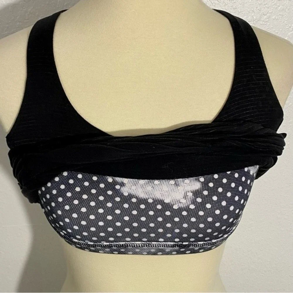 Lululemon Wild Tank Women’s Size 4 Black Dottie Dream Rose Neutral Blush